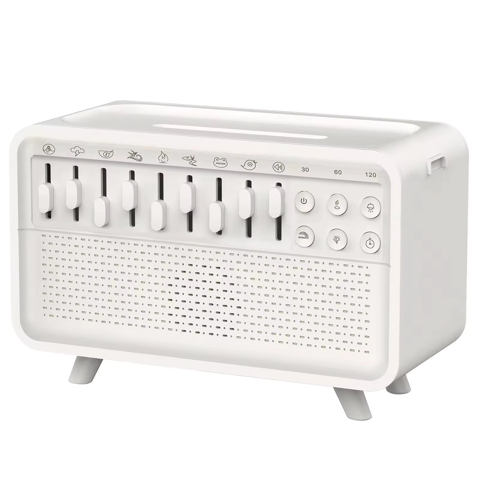 LED White Noise Speaker with 8 Nature Sounds Sleep Sound Machine Rechargeable Aroma Diffuser Night Light for Home Creative Gift