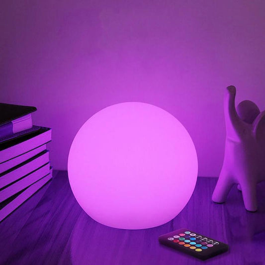 6 Inch LED Ball Lights for Summer Gift, 16 Color Changing Night Light with Remote Control, 4 Mode 8 Gears Brightness Decorative LED Lamp, Ambient Lights for Bedroom, Room Lights