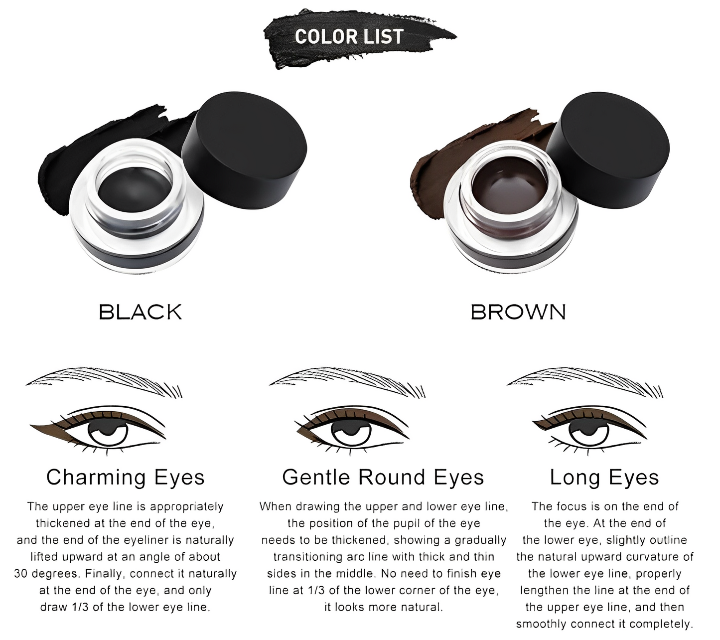 Flawless Eyeliner Set with Eyeliner Cream