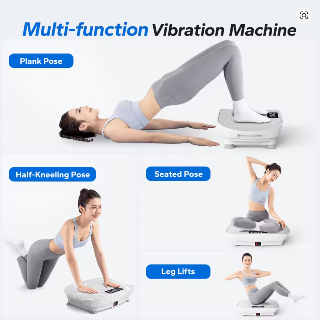 Exercise machine with vibration platform