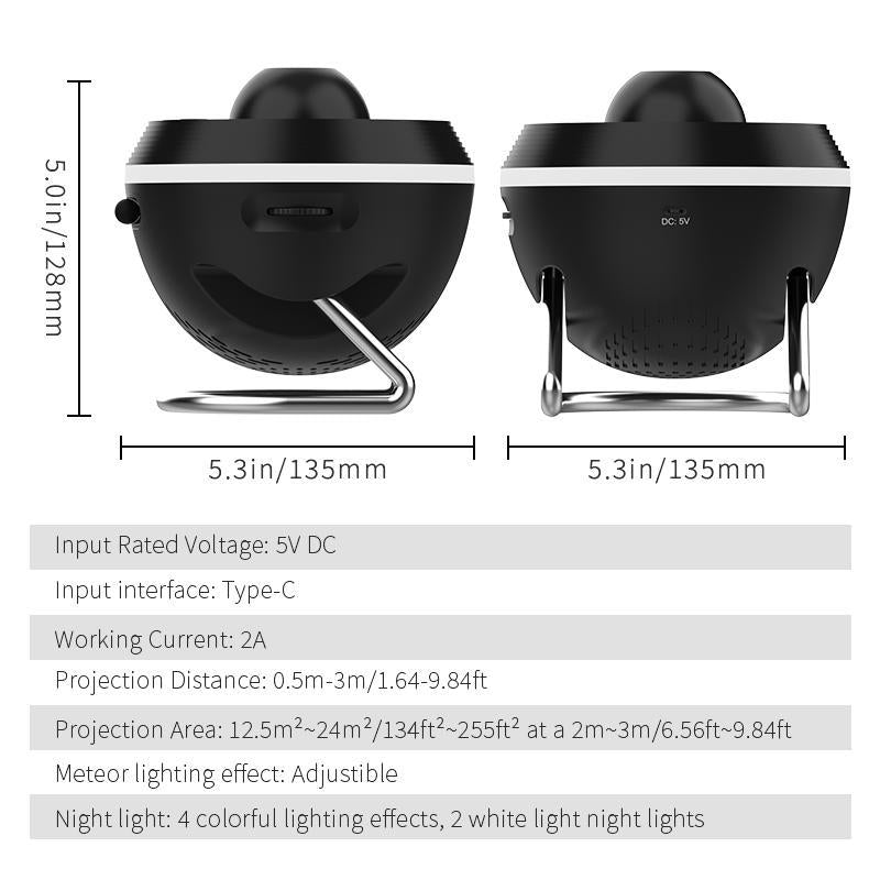 Galaxy Projector Night Light, USB Powered Galaxy Projector Night Light, Starry Sky Projector Night Light, Ambient Light for Bedroom, Home Decor