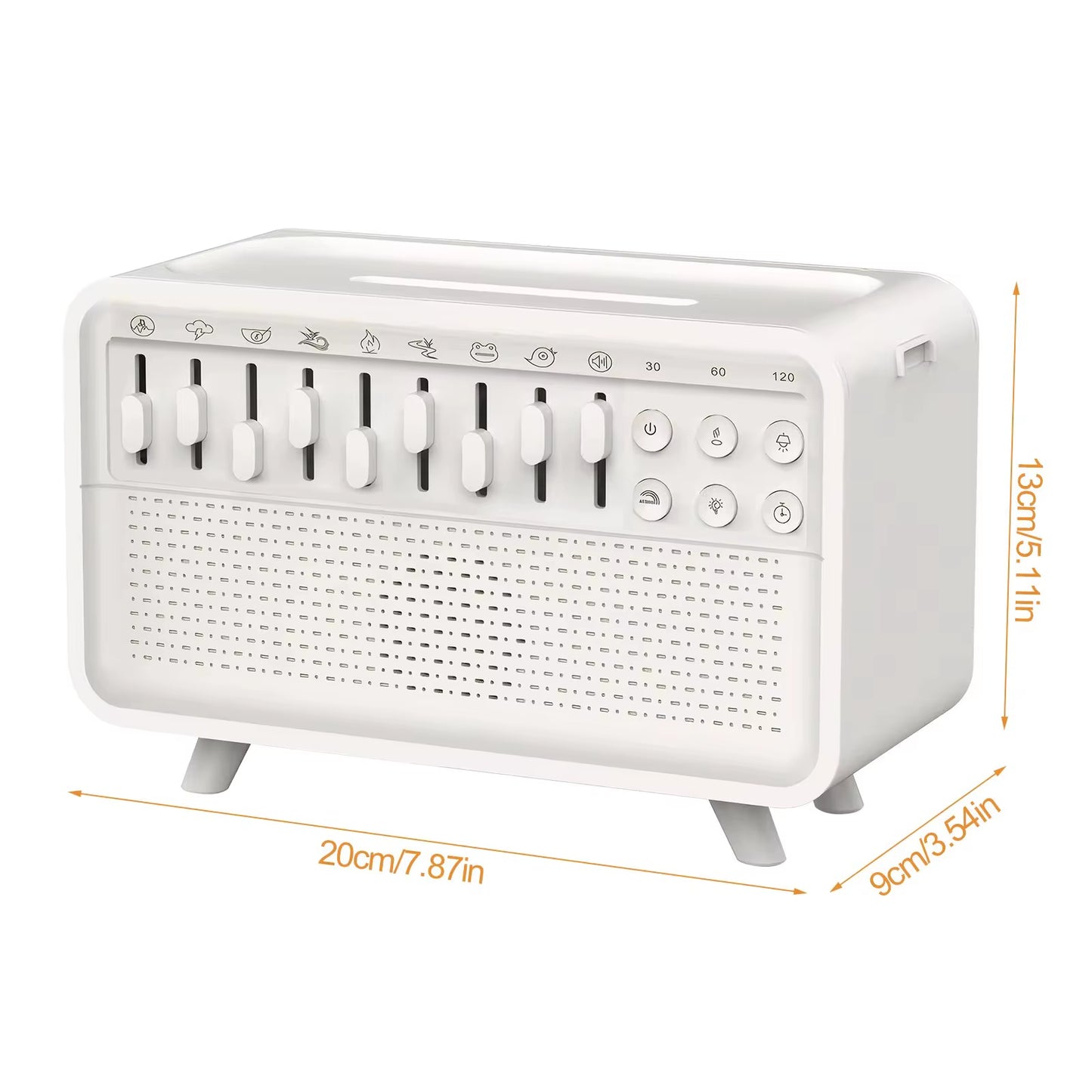 LED White Noise Speaker with 8 Nature Sounds Sleep Sound Machine Rechargeable Aroma Diffuser Night Light for Home Creative Gift