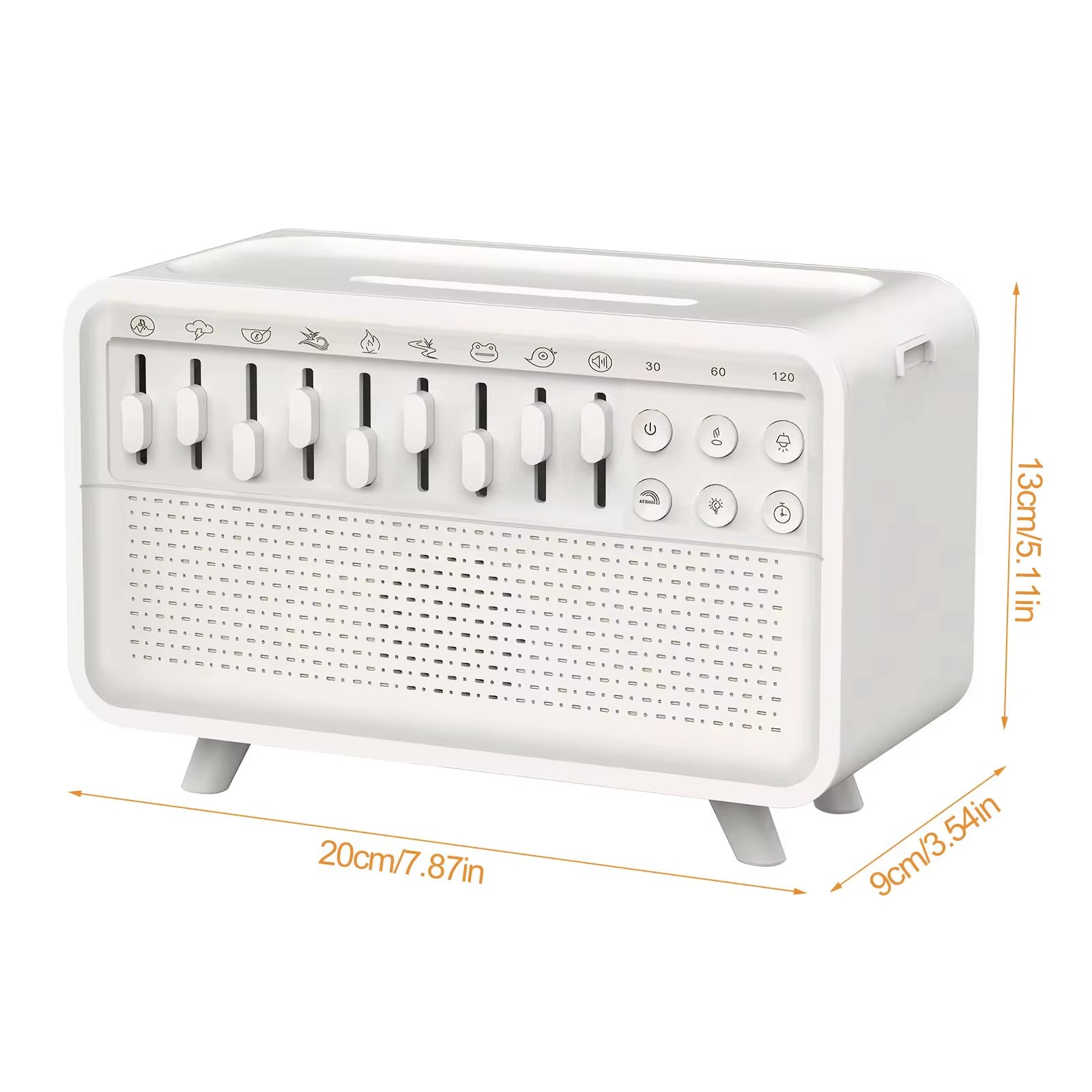 LED White Noise Speaker with 8 Nature Sounds Sleep Sound Machine Rechargeable Aroma Diffuser Night Light for Home Creative Gift